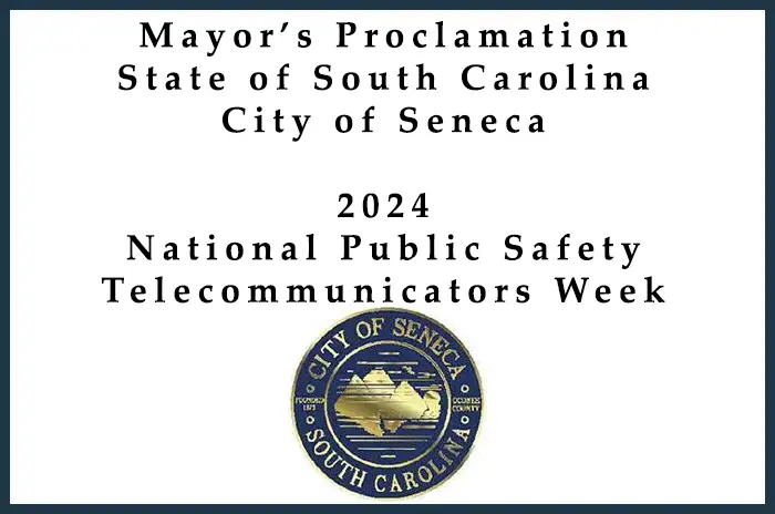 Mayor's Proclamation - National Public Safety Telecommunicators Week - 2024