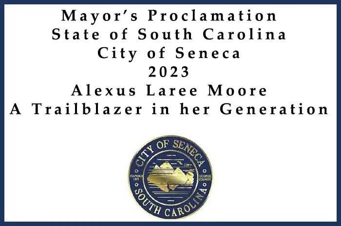 Mayor's Proclamation - Alexus Laree Moore - 2023