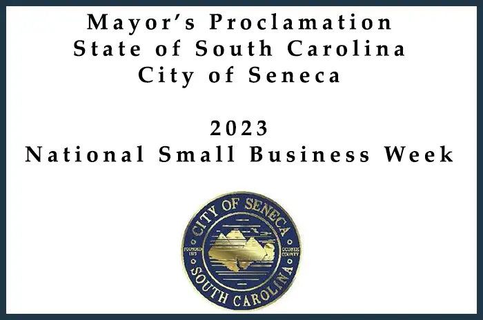 Mayor's Proclamation - National Small Business Week - 2023