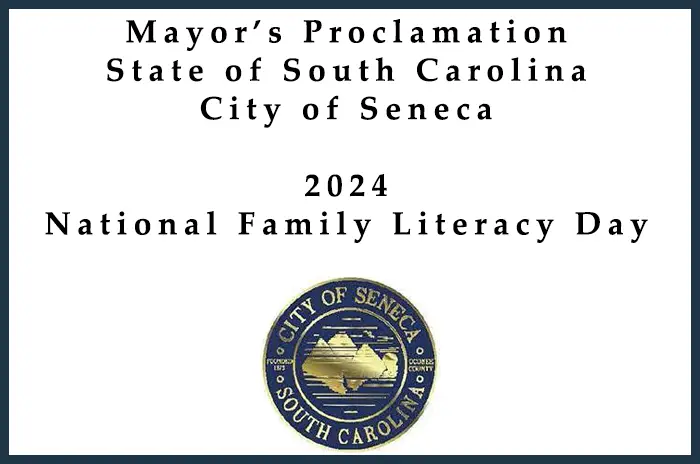 Mayor's Proclamation - National Family Literacy Day - 2024