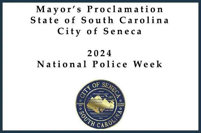 Mayor's Proclamation - National Police Week - 2024