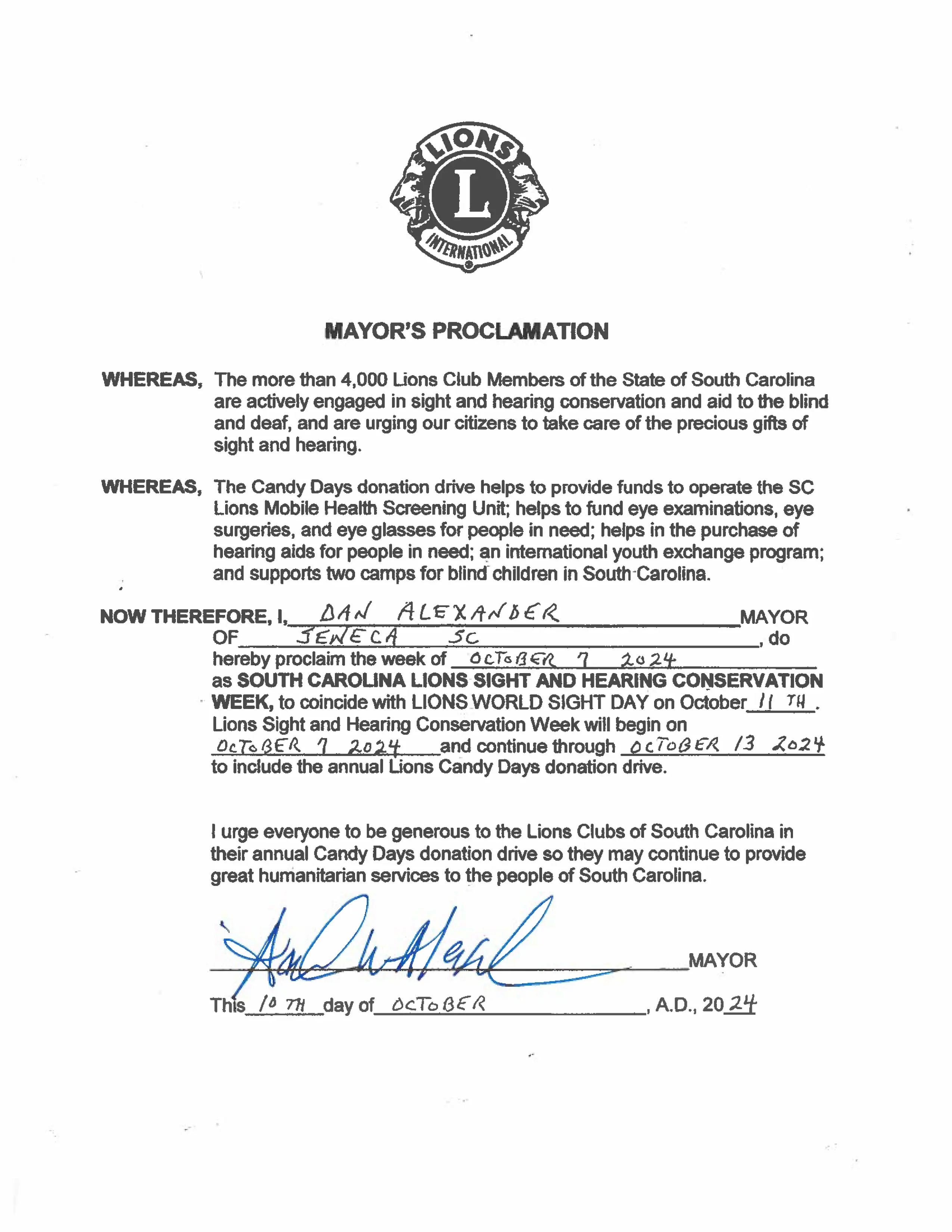 mayor-s-proclamation-lions-sight-hearing-conservation-week-2024