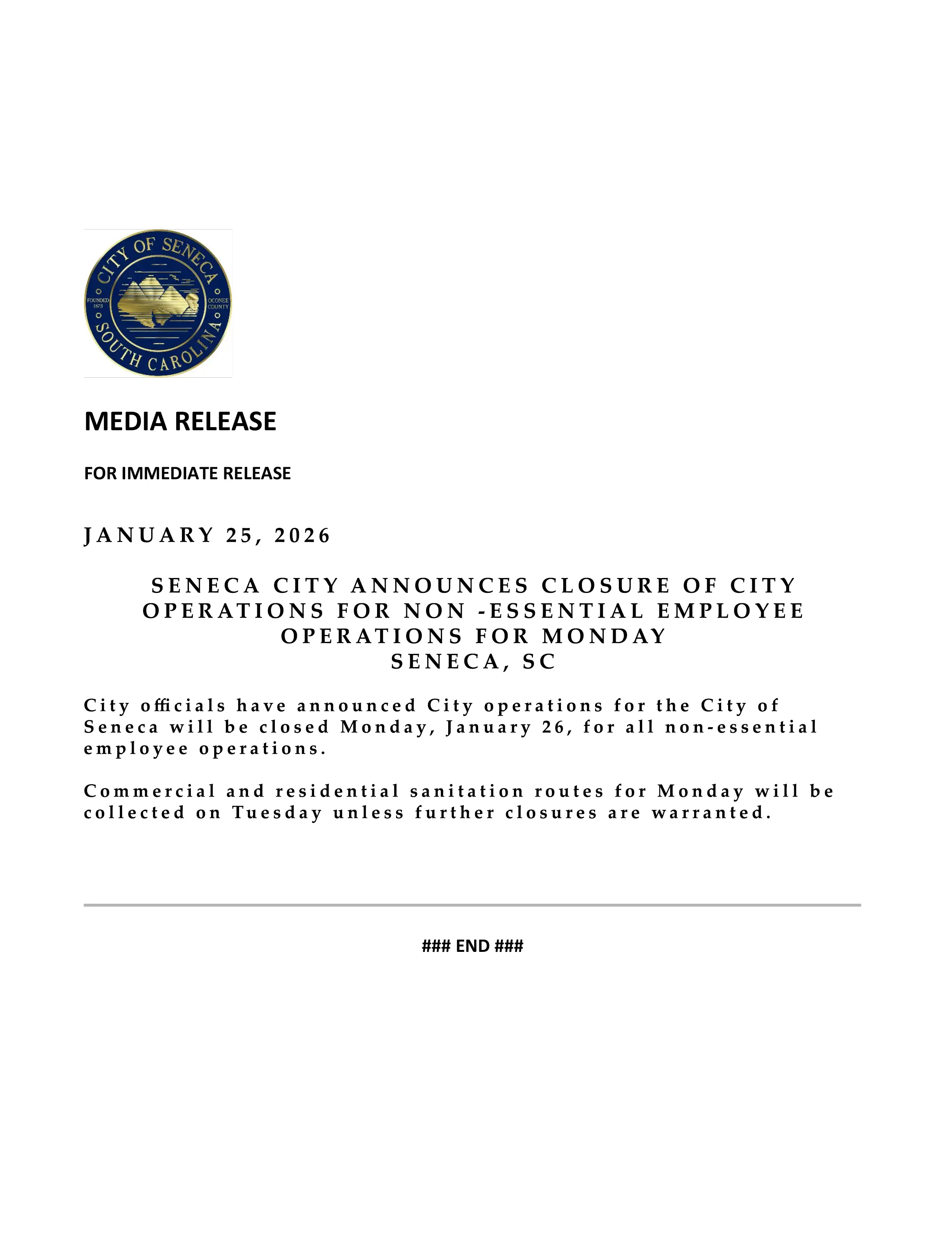 closure-announcement-city-of-seneca-january-25-2026